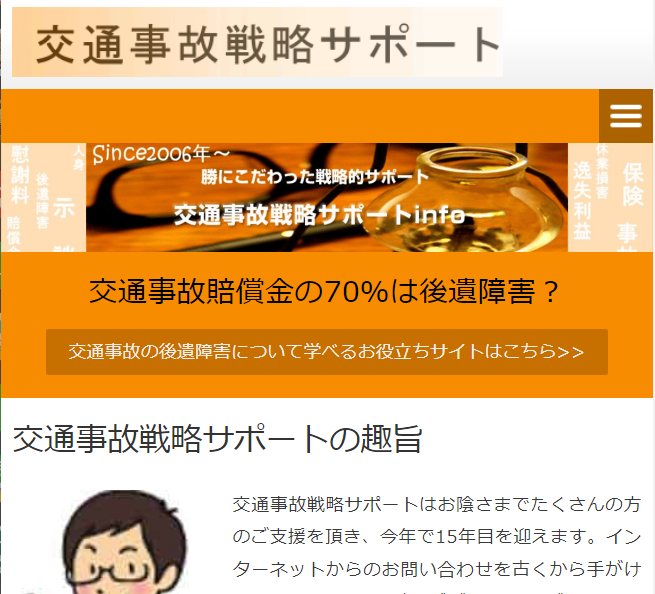 交通事故戦略サポート 自動車や歩行者バイク、交通事故の知識が詰まったサイト
